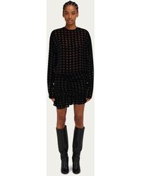 Ferragamo - Damen Minikleid Aus Dévoré Samt - Lyst