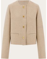 Ferragamo - Wool And Cashmere Gancini Jacket - Lyst