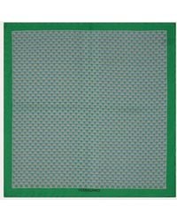 Ferragamo - Tournament Print Silk Pocket Square - Lyst