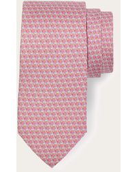 Ferragamo - Flamingo Print Silk Tie - Lyst