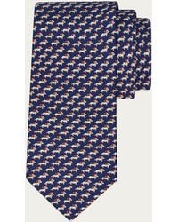 Ferragamo - Dachshund Print Silk Tie - Lyst