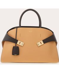 Ferragamo - Damen Zweifarbige Handtasche Hug (L) - Lyst
