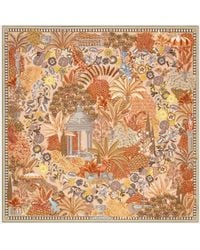 Ferragamo - Garden Print Silk Scarf - Lyst