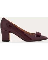 Ferragamo - Vara Bow Block Heel Pump .5 - Lyst