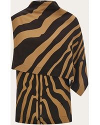 Ferragamo - Sleeveless Animal Print Top - Lyst