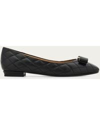 Ferragamo - Quilted Varina Ballet Flat .5 - Lyst