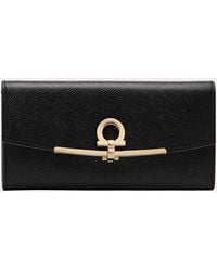 Ferragamo - Damen Brieftasche Kontinentalformat mit Gancini-Element - Lyst