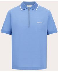 Ferragamo - Cotton Polo Shirt With Zip Closure - Lyst