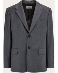 Ferragamo - Single Breasted Flannel Blazer - Lyst