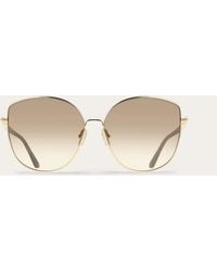 Ferragamo - Rectangular Frame Sunglasses - Lyst