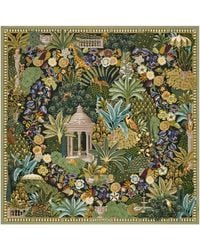 Ferragamo - Garden Print Silk Scarf - Lyst