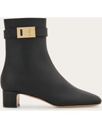 Ferragamo - Hug Buckle Ankle Boot - Lyst