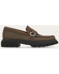 Ferragamo - Loafer With Gancini Ornament - Lyst