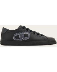 Ferragamo - Hombre Sneakers Doble Gancini Negro Talla .5 - Lyst
