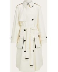 Ferragamo - Coated Linen Trench - Lyst