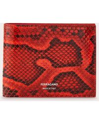 Ferragamo - Herren Brieftasche aus Pythonleder - Lyst