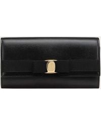 Ferragamo - Vara Bow Continental Wallet - Lyst