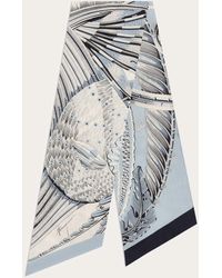 Ferragamo - Fish Print Silk Bandeau - Lyst