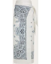 Ferragamo - Arabesque Print Silk Sarong - Lyst