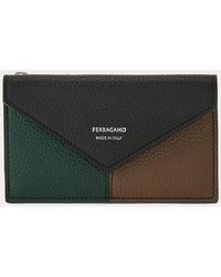 Ferragamo - Color Block Credit Card Holder - Lyst