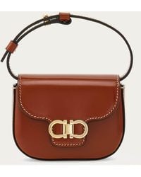Ferragamo - Double Gancini North-South Crossbody Bag (Xs) - Lyst
