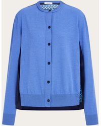 Ferragamo - Feather Show Print Crew-Neck Cardigan - Lyst