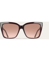 Ferragamo - Rectangular Frame Sunglasses - Lyst