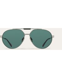 Ferragamo - Aviator Frame Sunglasses - Lyst