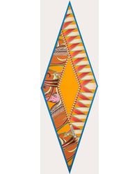 Ferragamo - Flowers And Butterflies Print Diamond Scarf - Lyst