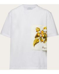 Ferragamo - Camiseta de manga corta con estampado botánico - Lyst