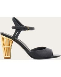 Ferragamo - Damen Sandale Mit Käfigabsatz Größe - Lyst