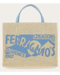 Ferragamo - Damen Totebag Mit Logo (S) - Lyst