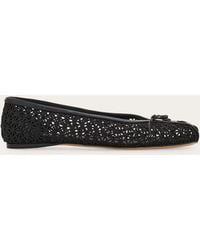 Ferragamo - Macramé Lace Ballet Flat .5 - Lyst