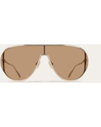 Ferragamo - Mask Frame Sunglasses - Lyst