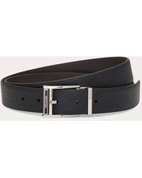 Ferragamo - Hombre Cinturón Reversible Y Ajustable Negro - Lyst