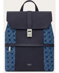 Ferragamo - Monogram Backpack With Gancini Buckle - Lyst