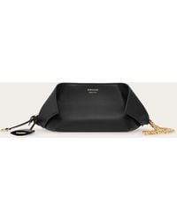 Ferragamo - Donna Clutch Con Catena Gancini - Lyst