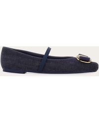 Ferragamo - New Vara Plate Ballet Flat - Lyst