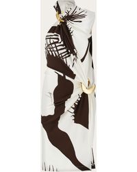 Ferragamo - Damen Asymmetrisches Kleid Mit Doppeltem Schmuckdetail - Lyst