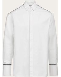 Ferragamo - Sports Shirt With Contrasting Piping - Lyst