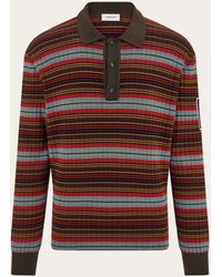 Ferragamo - Uomo Polo Manica Lunga A Righe - Lyst