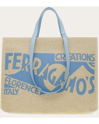 Ferragamo - Donna Tote Bag Con Logo (L) - Lyst