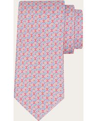Ferragamo - Gancini Square Print Silk Tie - Lyst
