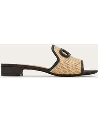 Ferragamo - Gancini Ornament Low-Heel Slide .5 - Lyst
