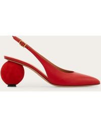 Ferragamo - Spherical Heel Slingback Pump - Lyst