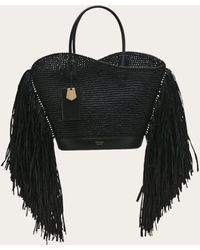 Ferragamo - Tote Bag With Cut-out And Fringes - Lyst