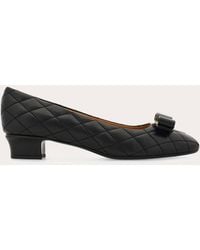 Ferragamo - Quilted Vara Bow Pump .5 - Lyst