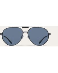 Ferragamo - Aviator Frame Sunglasses - Lyst