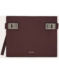 Ferragamo - Pouch With Hug Buckle - Lyst