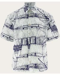 Ferragamo - Men Short Sleeved Shirt - Lyst